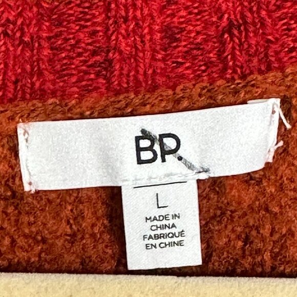 NEW Nordstrom 2022 Varsity Cardigan Rust Brown Oversized Chunky Knit Size Large - Picture 9 of 14